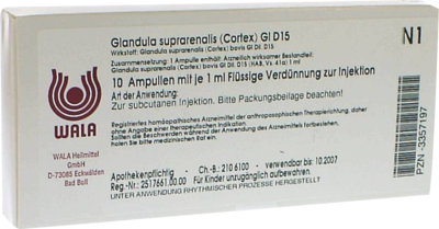 GLANDULA SUPRARENALES cortex GL D 15 Ampullen